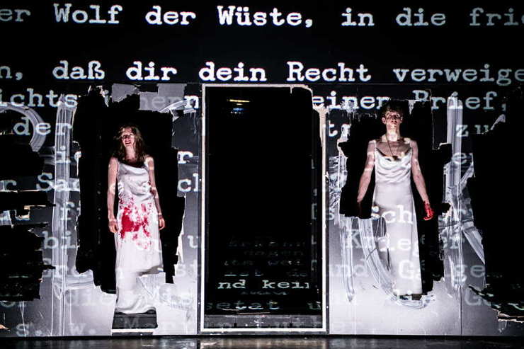 Michael Kohlhaas, Theater Heidelberg 2020 , Regie Markus Dietz, Bühne Ines Nadler, Kostüme Mayke Hegger, Musik Ole Schmidt